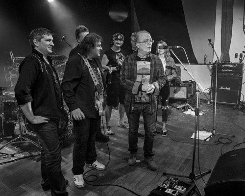 Křest CD Vizir v Plzni 17.12.2015 -kmotři Petr Janda a Eva Matějovská